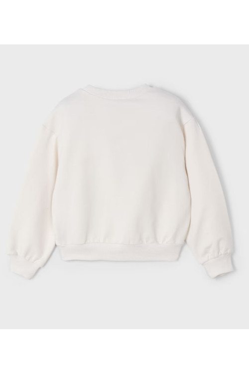 Sudadera Flores Hueso
