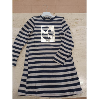 Vestido Punto Rayas Marino