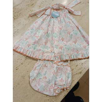 Vestido 2p Estampado Corales