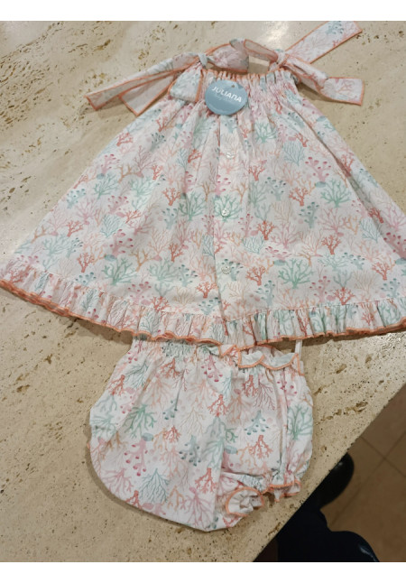 Vestido 2p Estampado Corales