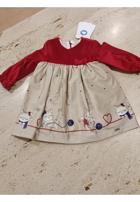 Vestido Guinda Gatos