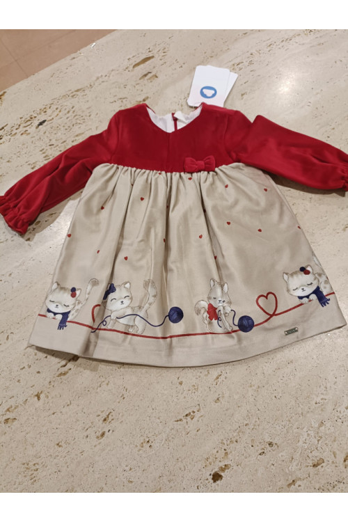 Vestido Guinda Gatos