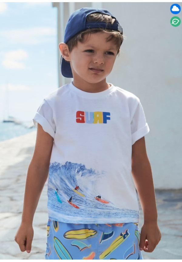 Camiseta M/C Surf Blanco