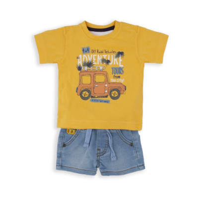 Conjunto 2p Coche Amarillo