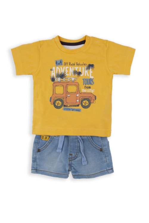Conjunto 2p Coche Amarillo