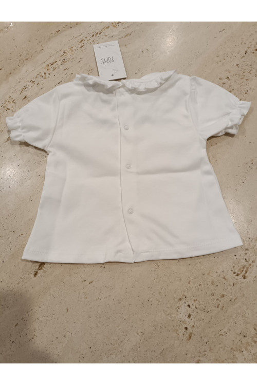 Camiseta M/C Blanca Volante