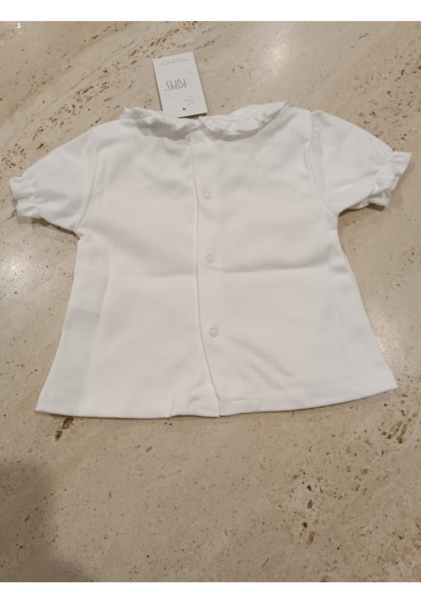 Camiseta M/C Blanca Volante