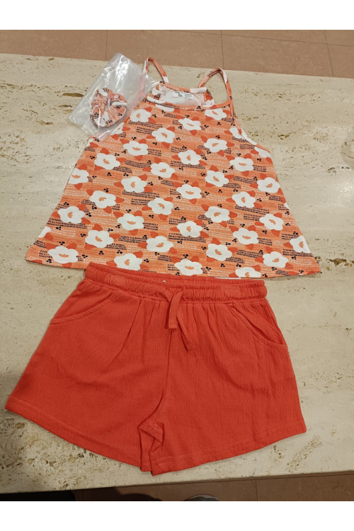 Conjunto 2p + Coletero Naranja