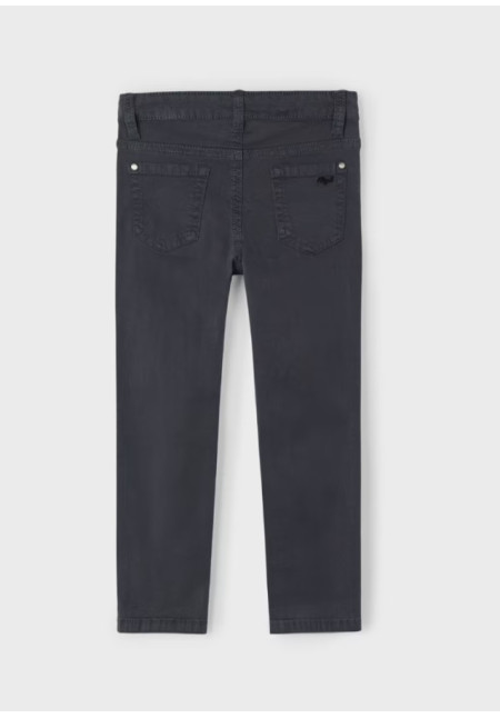 Pantalón Sarga Slim Fit Básico Asfalto
