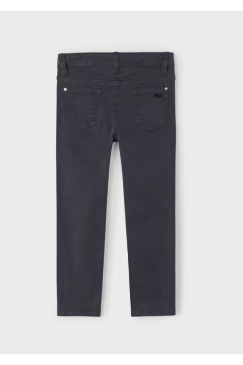 Pantalón Sarga Slim Fit Básico Asfalto