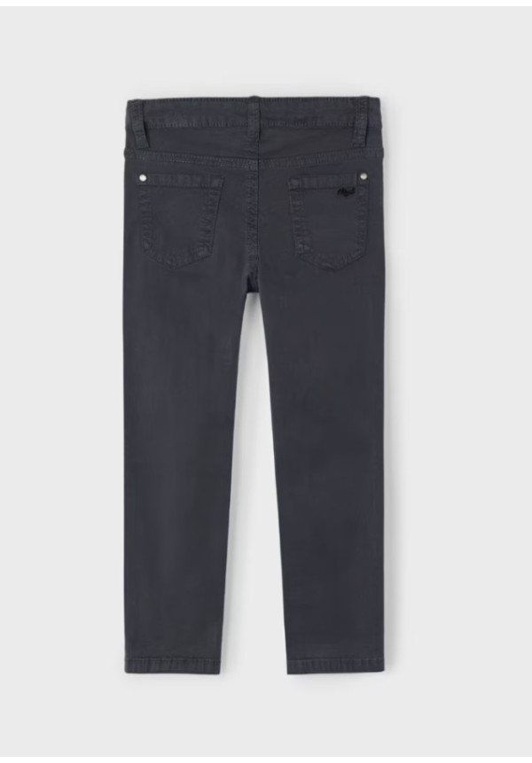 Pantalón Sarga Slim Fit Básico Asfalto