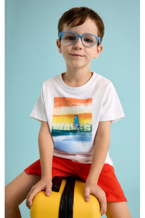 Camiseta M/C Waves Blanco
