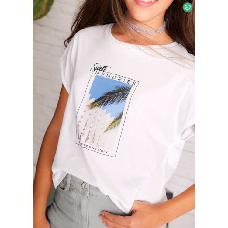 Camiseta M/C Sweet Blanco