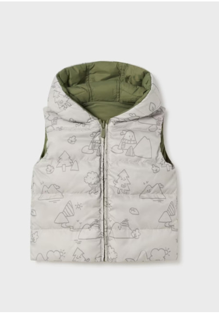 Chaleco Acolchado Reversible Bosque