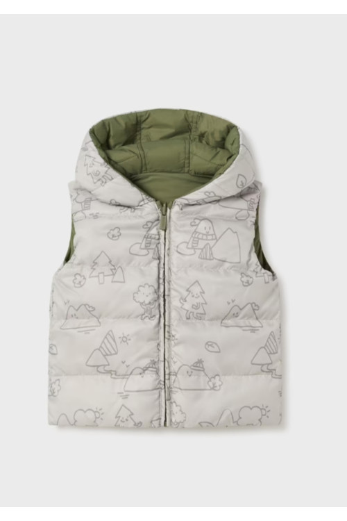 Chaleco Acolchado Reversible Bosque
