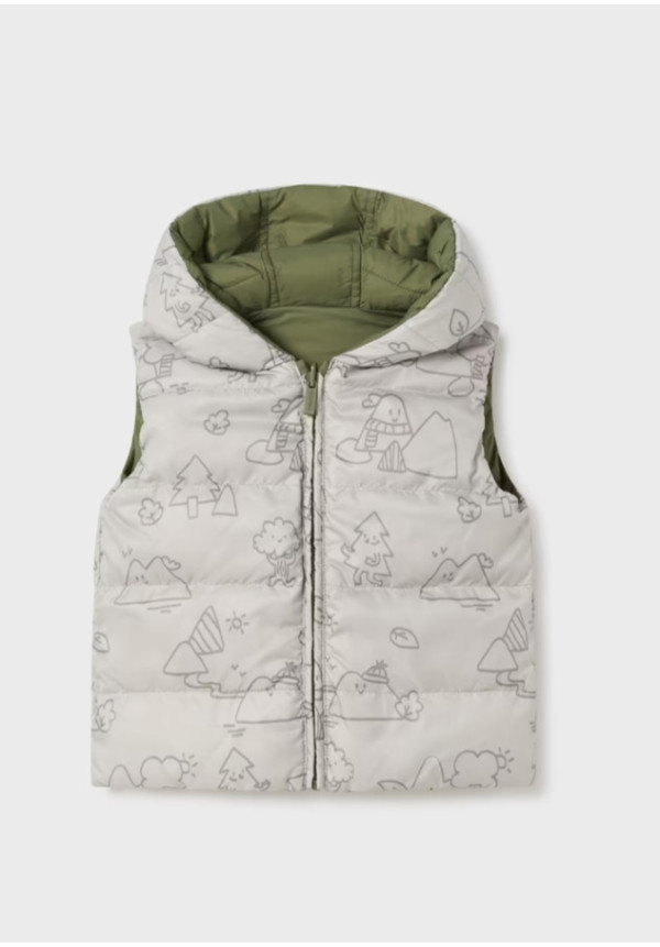 Chaleco Acolchado Reversible Bosque