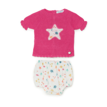 Conjunto 2p Estrella Fucsia
