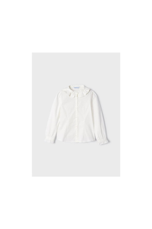 Blusa Volante Cuello Crudo