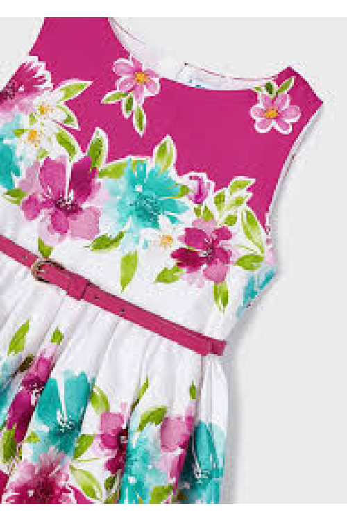 Vestido Estampado Fucsia
