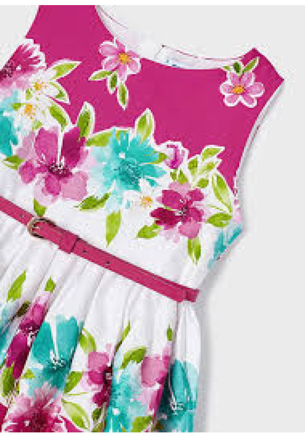 Vestido Estampado Fucsia