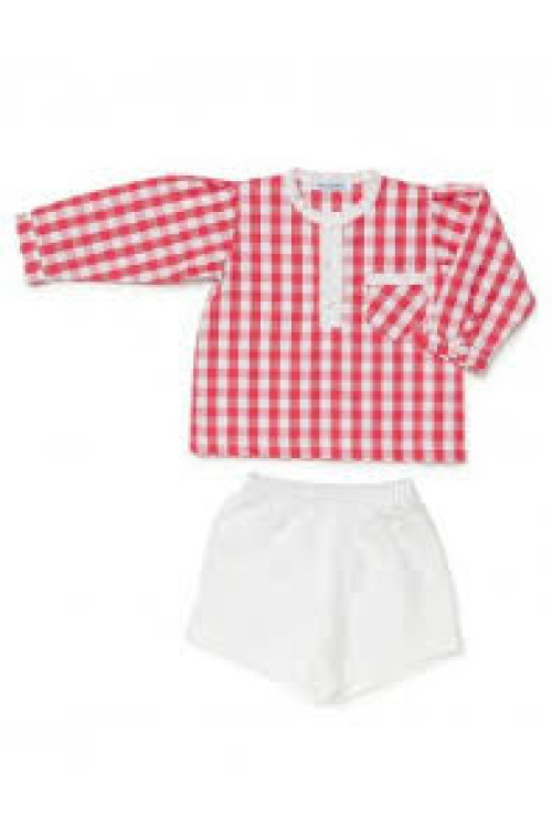 Conjunto 2p Rojo Blanco