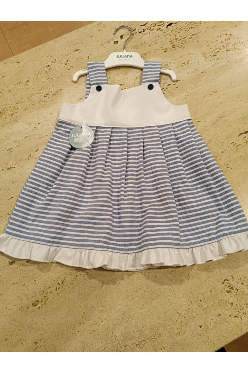 Vestido Cortado Cintura Rayado