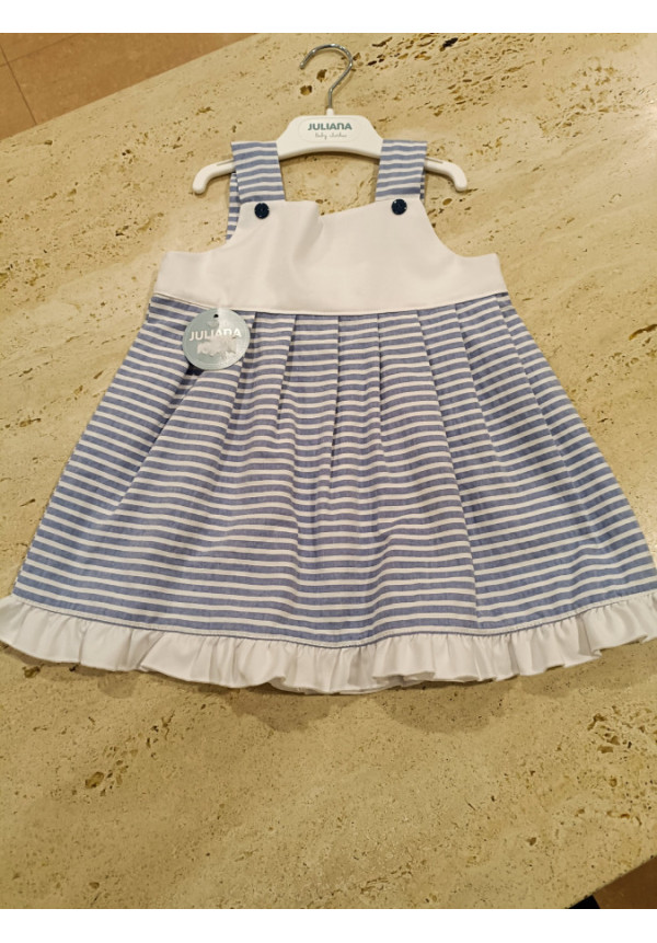 Vestido Cortado Cintura Rayado