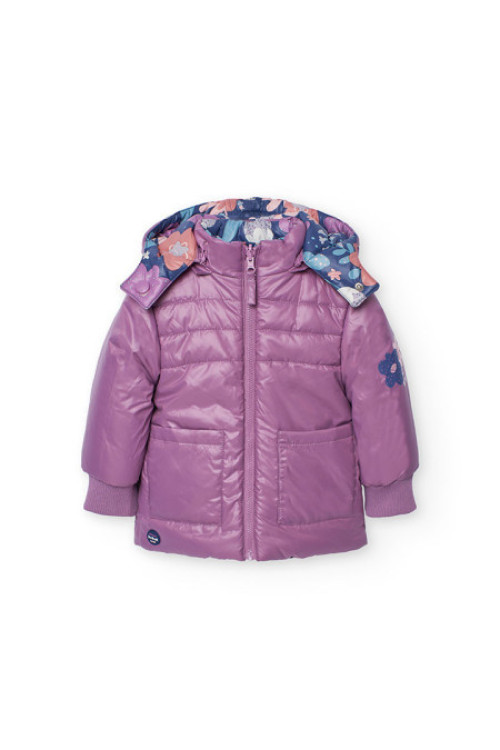 Parka Acolchada Reversible Morada