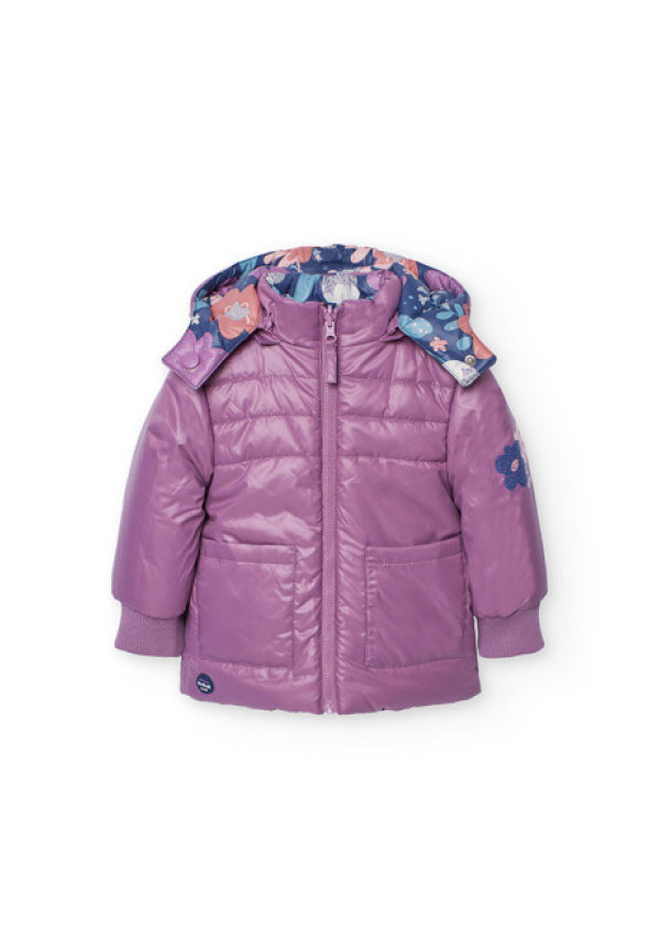Parka Acolchada Reversible Morada