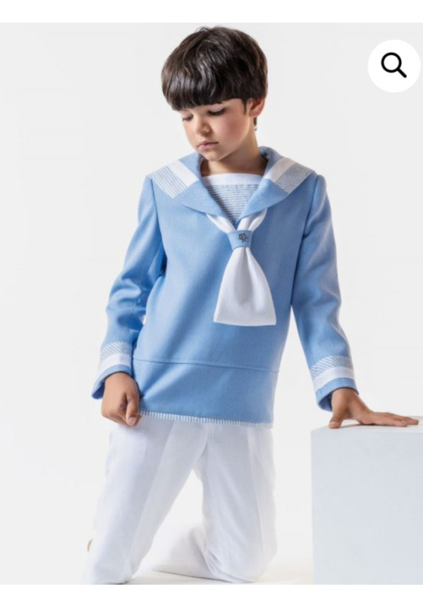 Marinero celeste con blanco