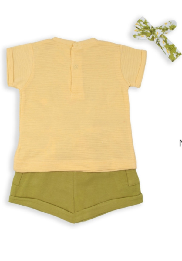 Conjunto 2p + Cinta Pelo Vainilla