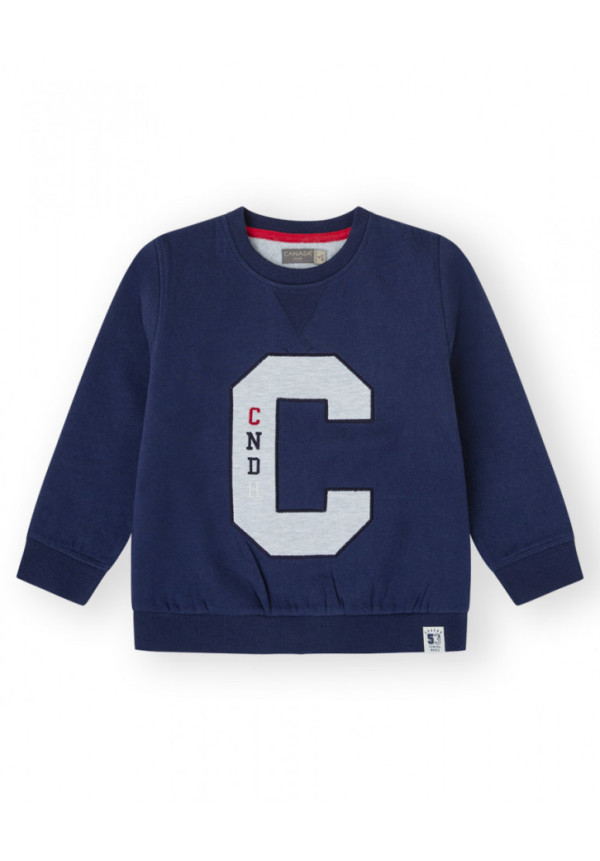 Sudadera College Azul
