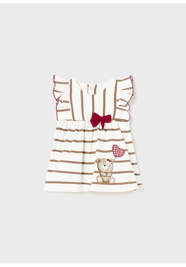 Vestido Rayas Crudo