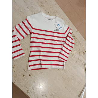 Camiseta Rayas Blanco/Rojo