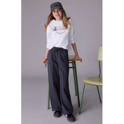 Pantalón Wide Leg Plomo