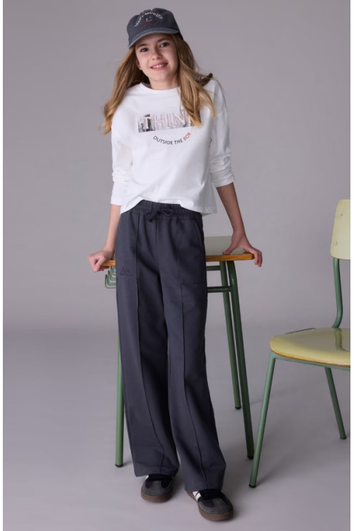 Pantalón Wide Leg Plomo