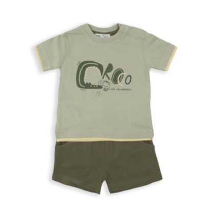 Conjunto 2p Crocodile Caqui