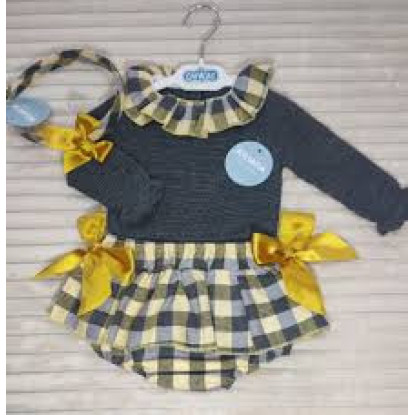 Conjunto 2p Falda Cuadros