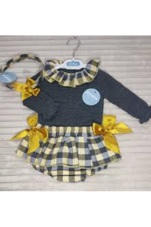 Conjunto 2p Falda Cuadros