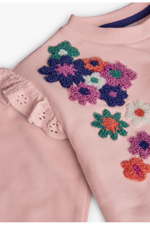 Sudadera Volantes Rosa