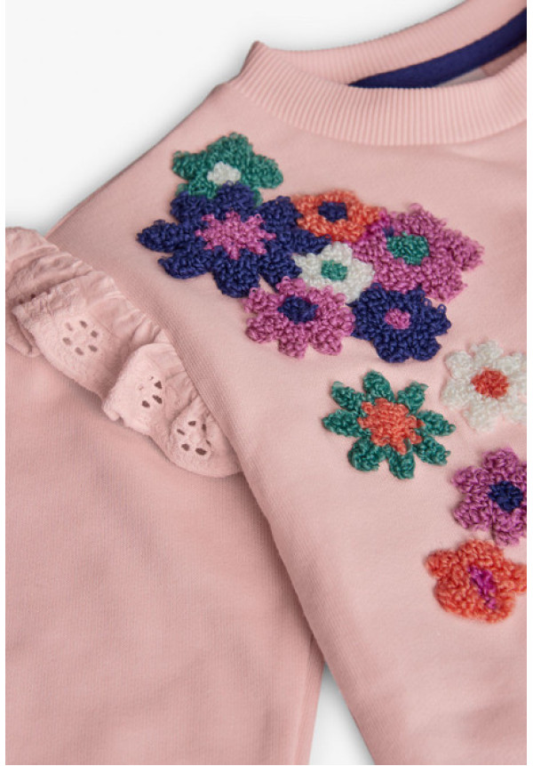 Sudadera Volantes Rosa