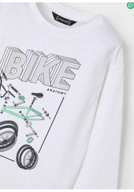 Camiseta M/L Blanco Bike