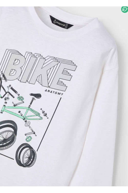 Camiseta M/L Blanco Bike