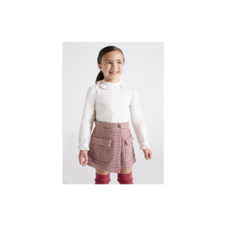 Blusa Volante Cuello Crudo