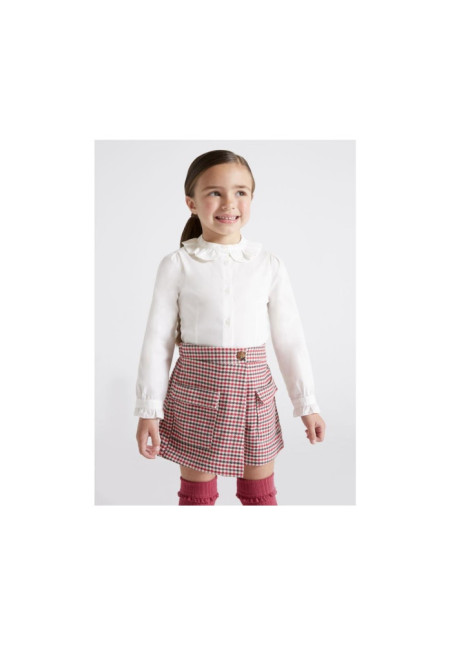 Blusa Volante Cuello Crudo