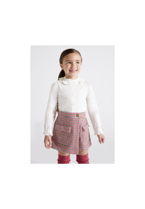 Blusa Volante Cuello Crudo