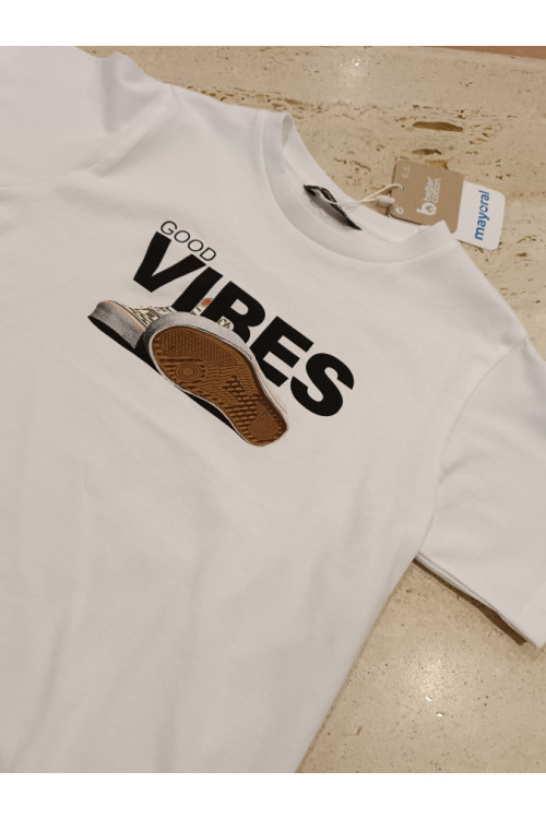Camiseta Good Vibes Blanco