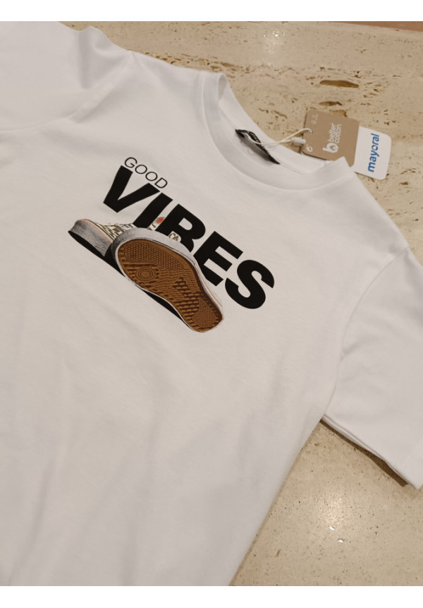 Camiseta Good Vibes Blanco
