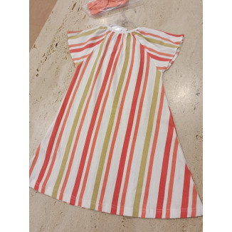 Vestido Rayas Naranja