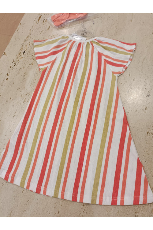 Vestido Rayas Naranja